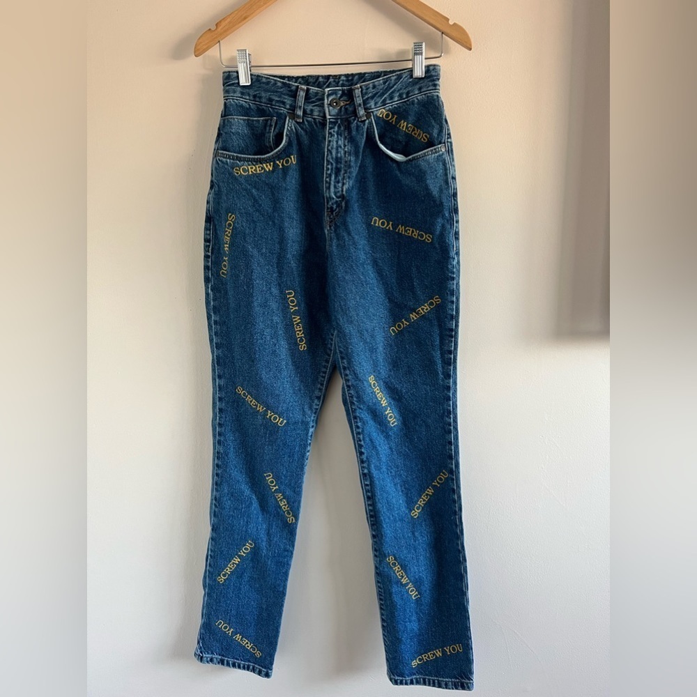 The Ragged Priest “Screw You” Jeans – Size 28” (Rare!)
